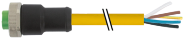 Mini (7/8) 3 pole, Female 0° w/ Cable  7700-A3021-U1B0150