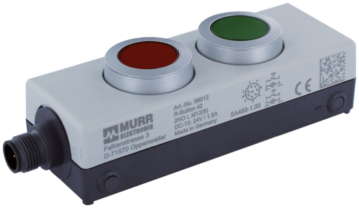 Reset button with 2 illuminated push buttons 