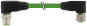 M12 male 90° / M12 female 90° A-cod. shielded