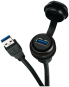 MSDD Einbaudose USB 3.0 BF A, 1.5 m Leitung, Design Schwarz