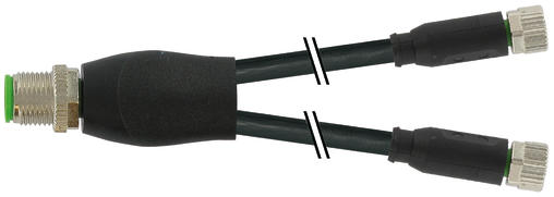 Y-Distributor M12 male / M8 female 0° A-cod. Murrelektronik